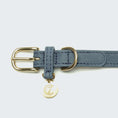 Bild in Galerie-Betrachter laden, Cloud7 Hundehalsband Nubukleder Tiergarten Dove – handgefertigt mit goldfarbenen Beschlägen
