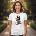 Bild in Galerie-Betrachter laden, T-Shirt Damen „Ski Dackel