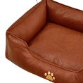 Bild in Galerie-Betrachter laden, Hundebett waschbar in Braun – weich gepolstert & rutschfest