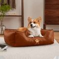 Bild in Galerie-Betrachter laden, Hundebett waschbar in Braun – weich gepolstert & rutschfest