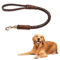 Bild in Galerie-Betrachter laden, Braune Leder Hundeleine – elegante Führleine für große Hunde wie Schäferhund oder Dobermann