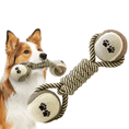 Bild in Galerie-Betrachter laden, Hundespielzeug Seil mit Ball – Hund spielt und kaut zur Zahnpflege