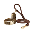 Bild in Galerie-Betrachter laden, Hundeleine und Halsband Set in Braun – inklusive Leine, Halsband & Beutelspender