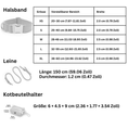 Bild in Galerie-Betrachter laden, Hundeleine und Halsband Set – Maßangaben zur Hundeleine und Zubehör im Detail