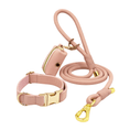 Bild in Galerie-Betrachter laden, Hundeleine und Halsband Set in Rosa – verstellbares Halsband, robuste Leine & Kotbeutelspender