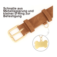 Bild in Galerie-Betrachter laden, Hundehalsband Wildleder – goldene Metallschnalle & hochwertige Verarbeitung
