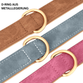 Bild in Galerie-Betrachter laden, Hundehalsband Wildleder – doppellagig verarbeitet, robust & elegant