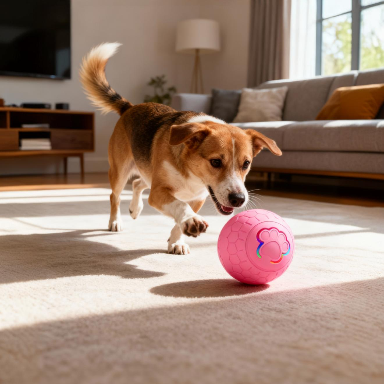 Hundeball – Interaktiv, selbstbewegend & USB-aufladbar