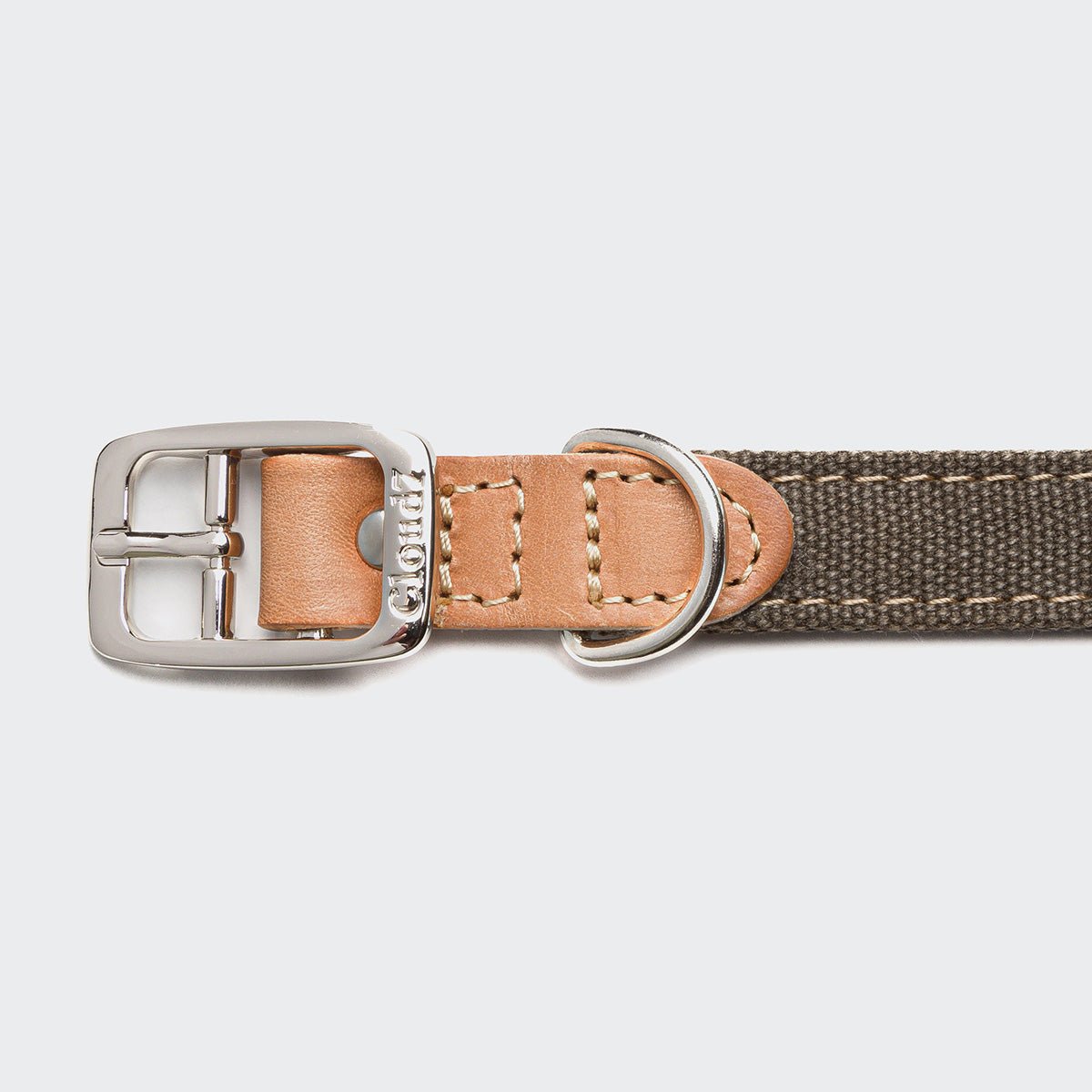 Hundehalsband Grau aus Canvas & Leder – Hundehalsband – MVM