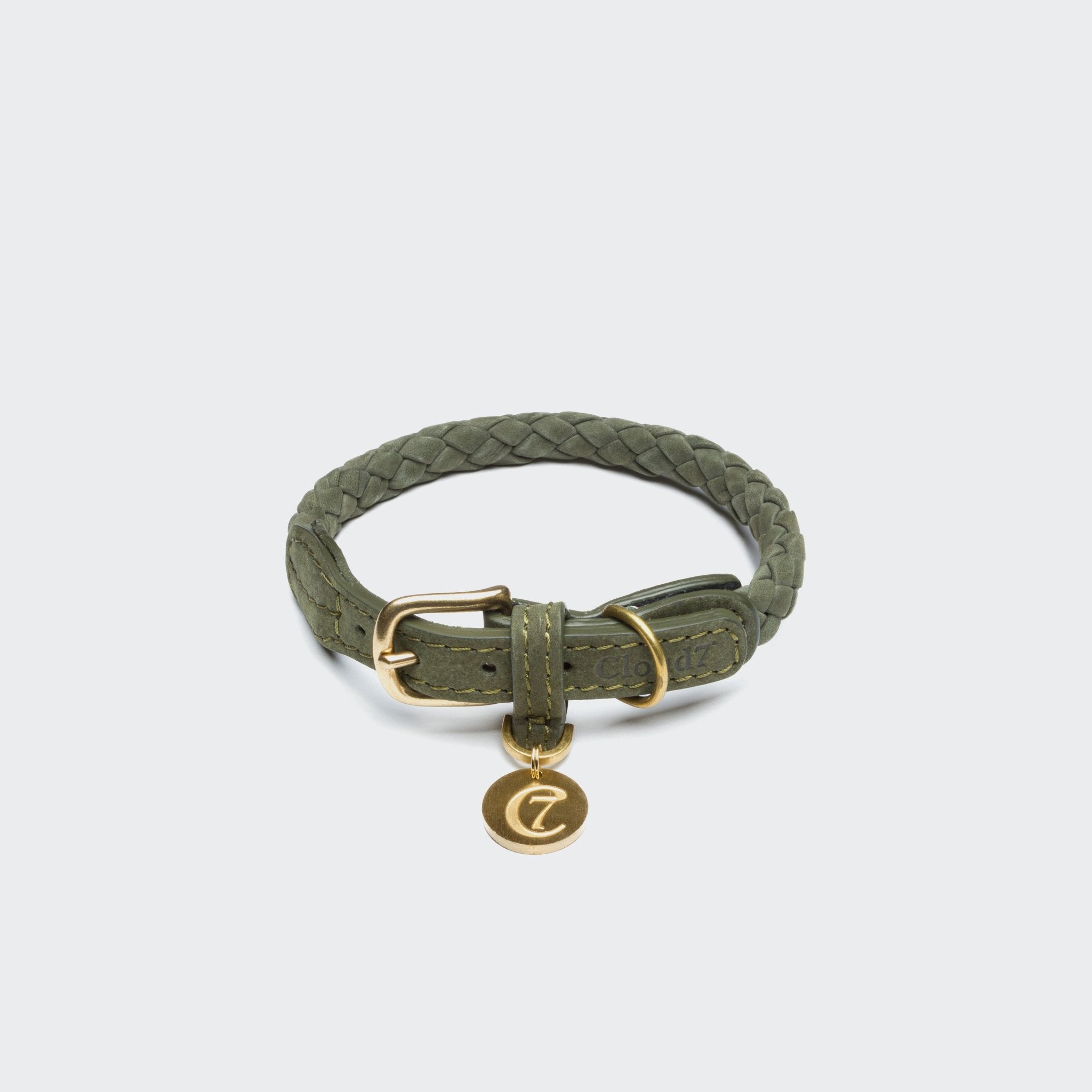 Hundehalsband Nubukleder Olivgrün – Hundehalsband – MVM