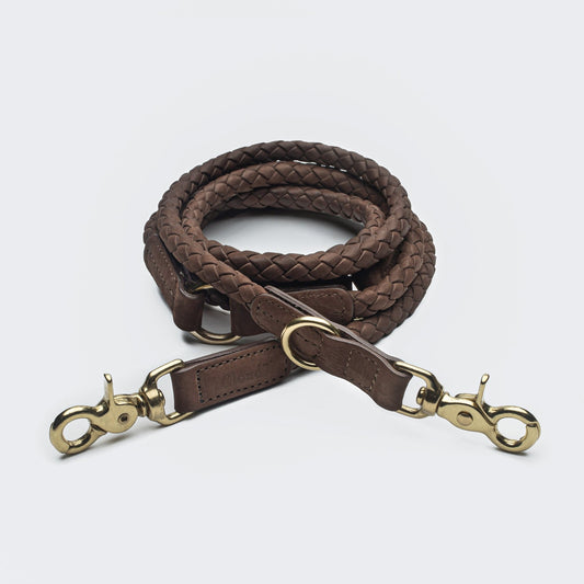 Hundeleine handgefertigte aus Nubukleder – 3 - in - 1 Leine – Hundeleine – MVM